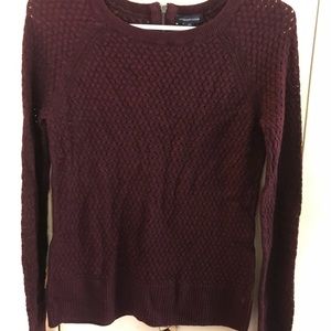 Burgundy loose knit sweater
